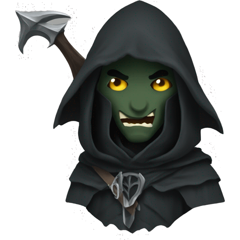 Nazgûl from lord of the rings trilogy, headshot, in the style of apple emojis emoji