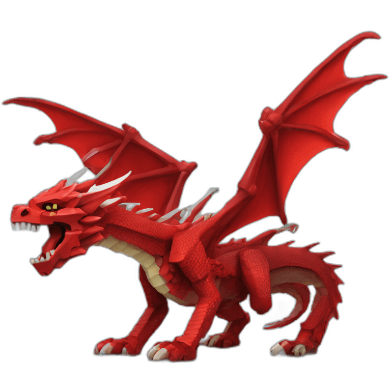 Minecraft Red dragon cyberpunk emoji