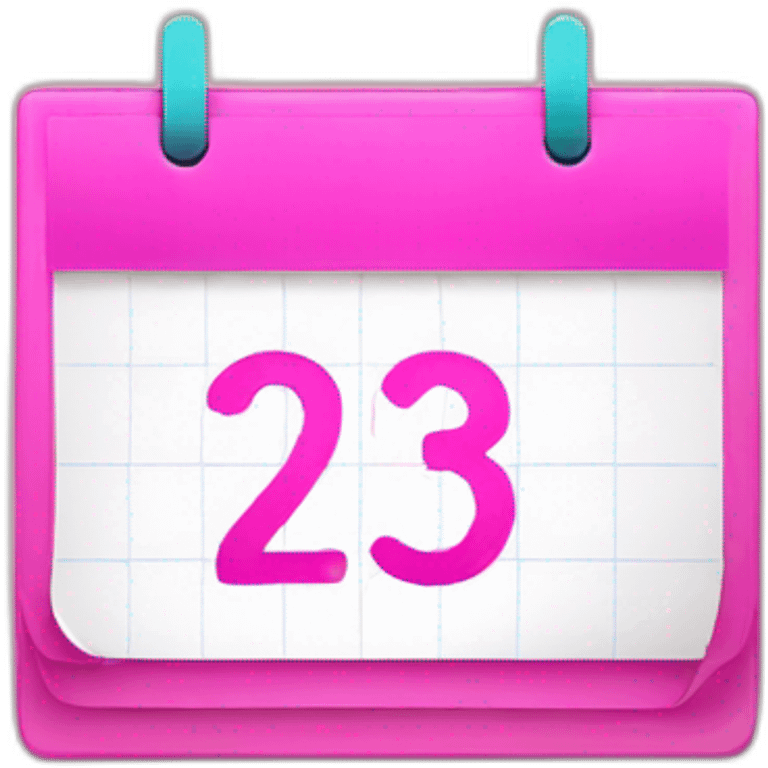 pink calendar emoji