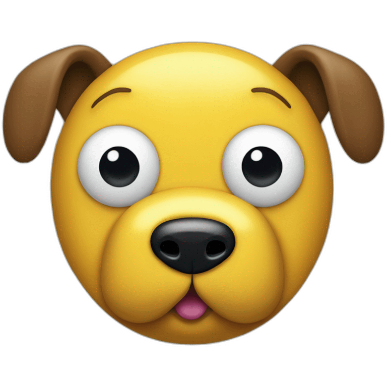 jake the dog from adventure time with his clasic eyes emoji