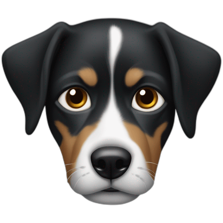 Chien tâche noir sur l'oeil emoji