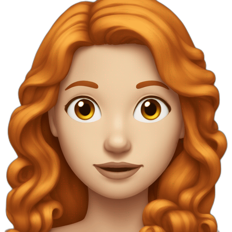 fair-skinned-pretty-woman-with-long ginger hair emoji