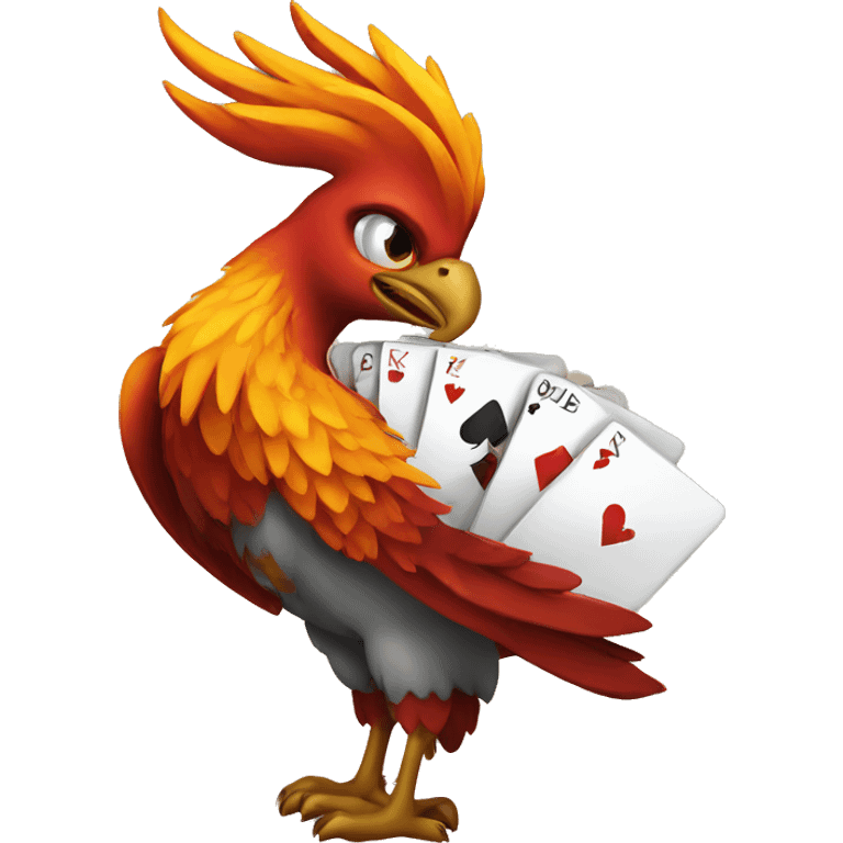 Phoenix playing poker emoji