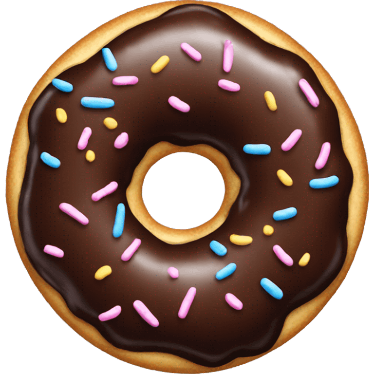 a chocolate donut ball emoji