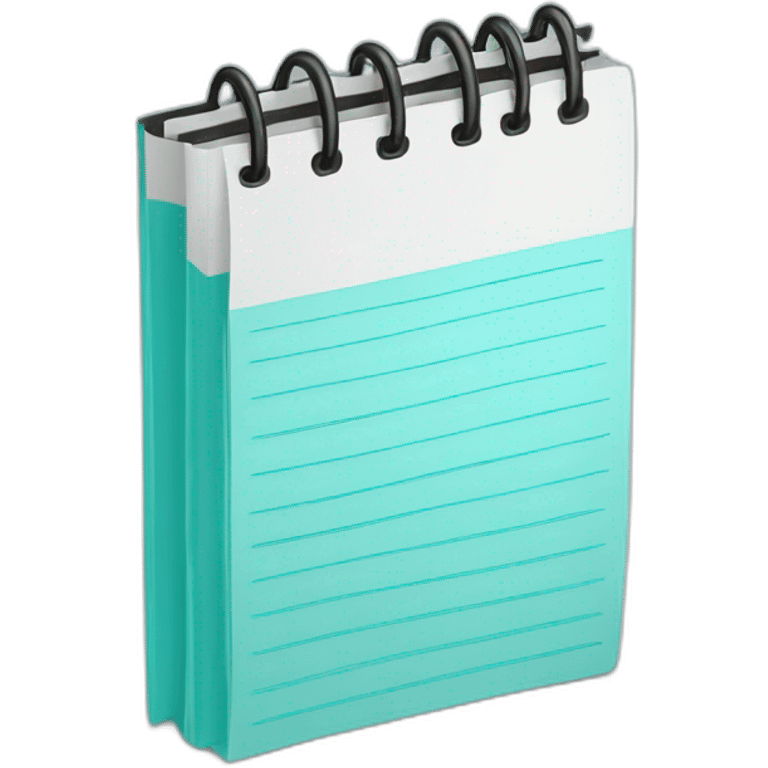 cyan notepad emoji