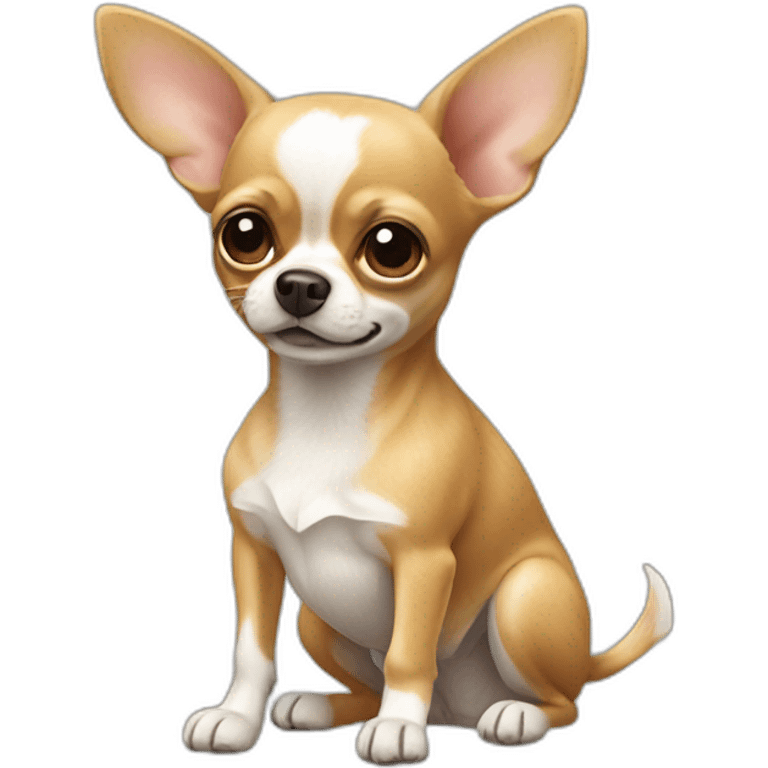 chihuahua with an stone emoji