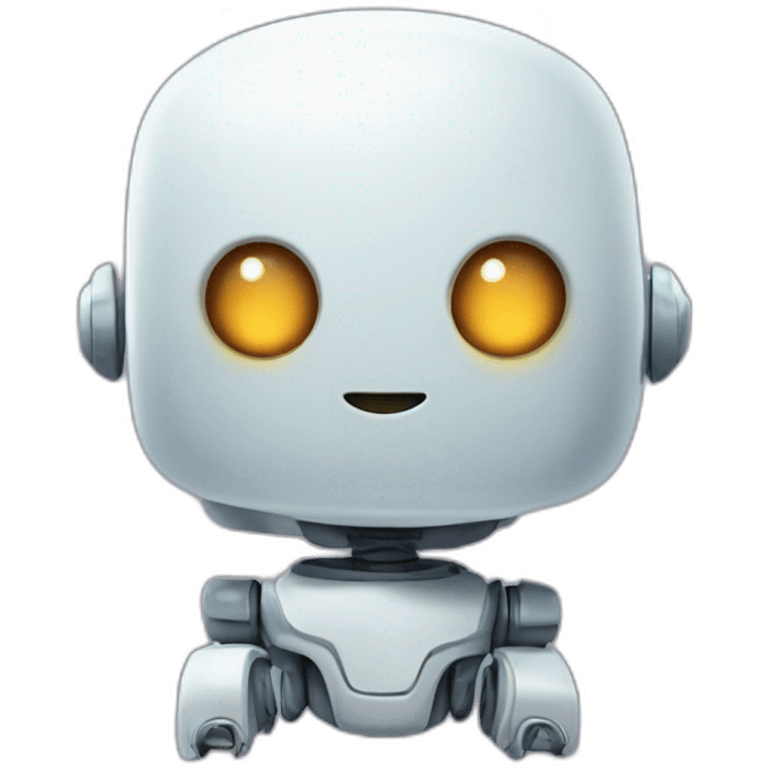 cute robot with ghost horns emoji