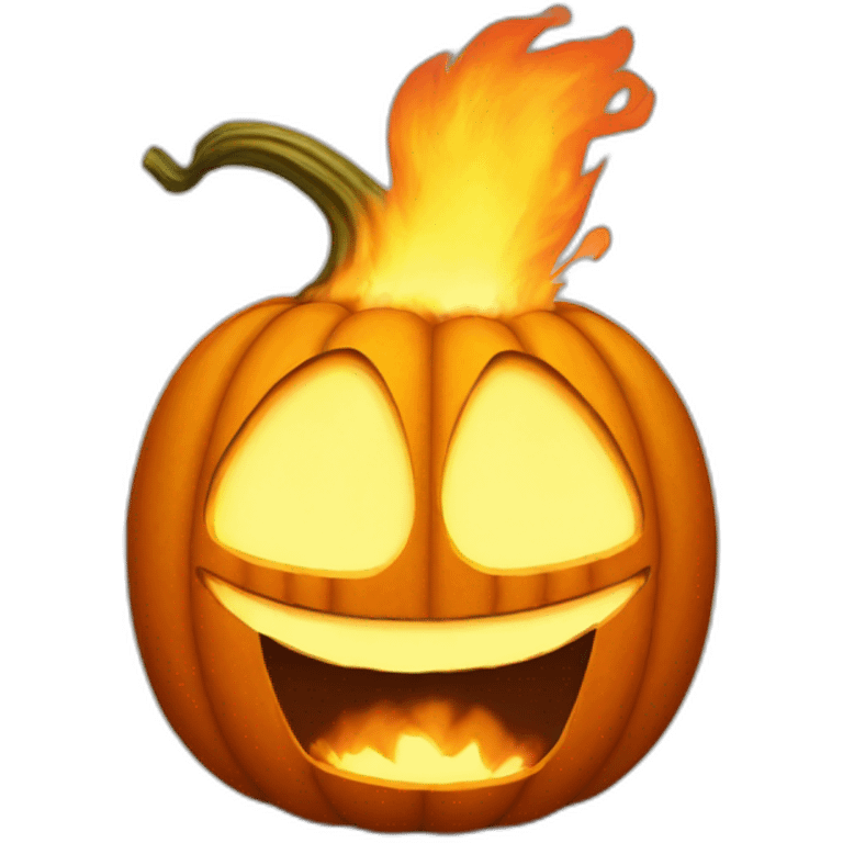 pumpkin-on-fire emoji