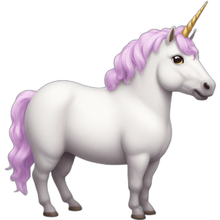 À fat unicorn emoji