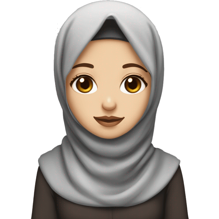 niqabi cute with brown eyes and fair skin emoji