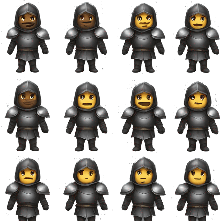 male knight black armor fantasy emoji