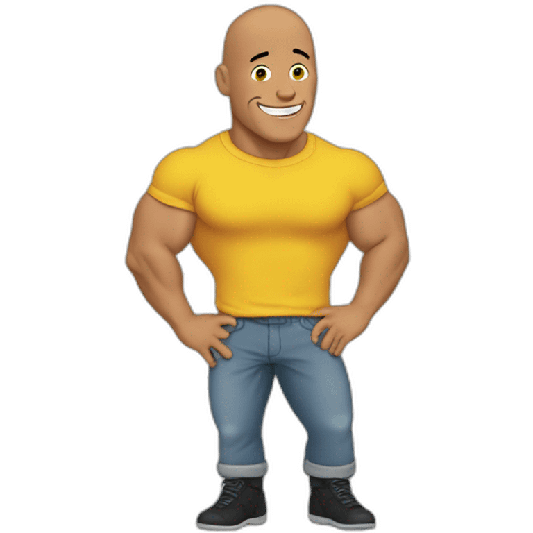 The rock sur un caillou emoji