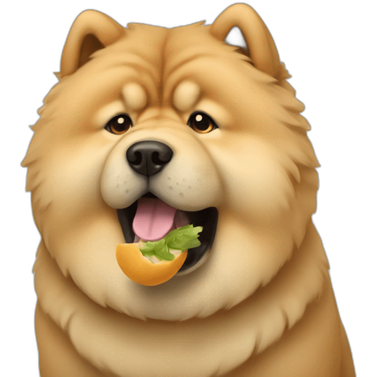 chow chow eating emoji