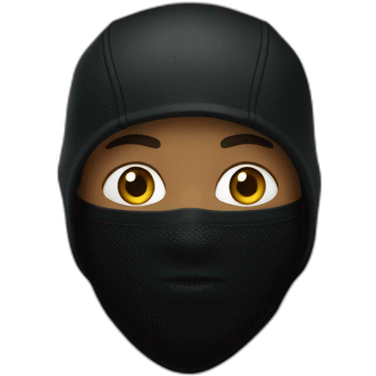 a young man with nike black balaclava emoji