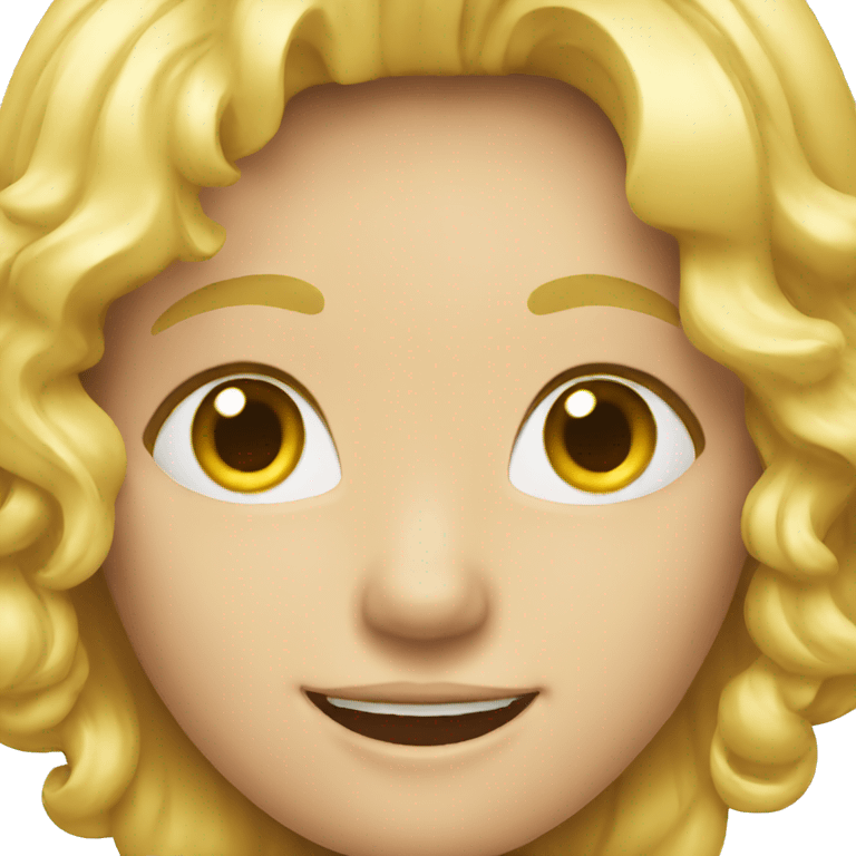 iPhone with blond hair smiling  emoji