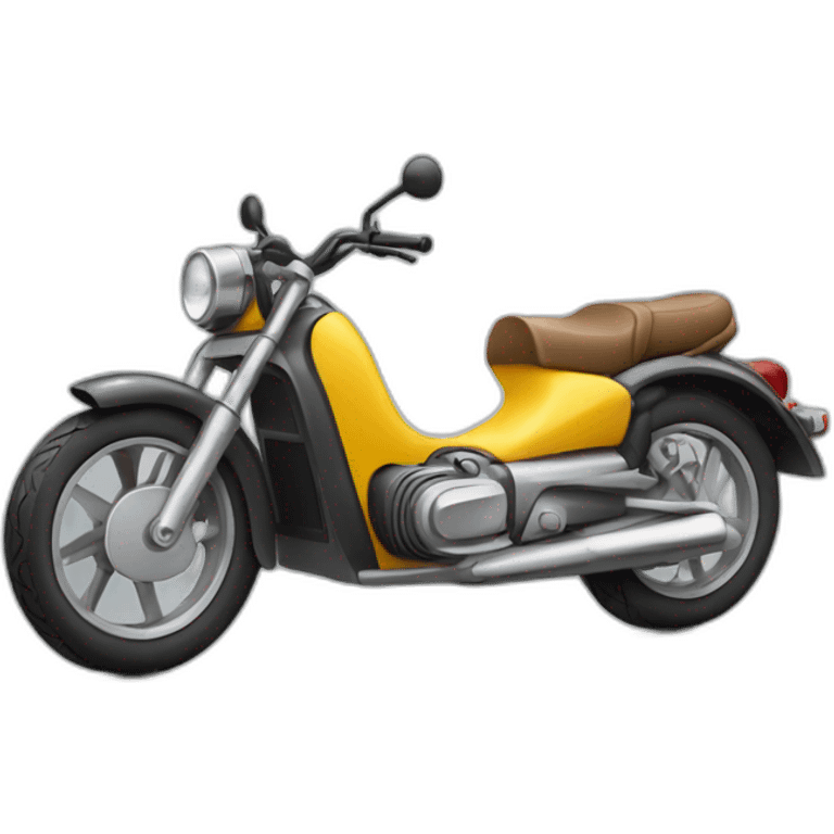 Moto sur une voiture  emoji