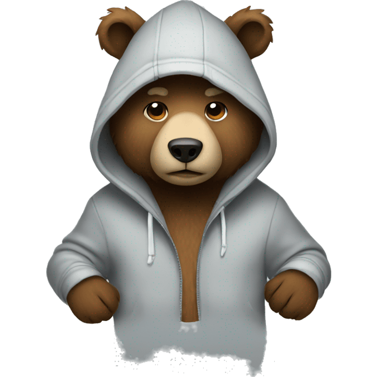 Bear with a hoodie emoji