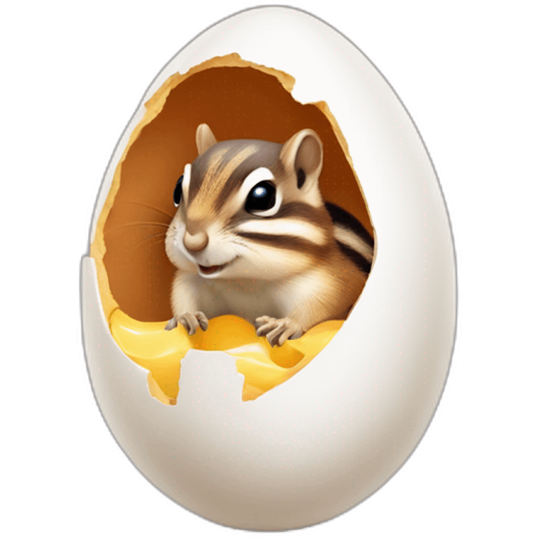 chipmunk hatching out of an egg emoji