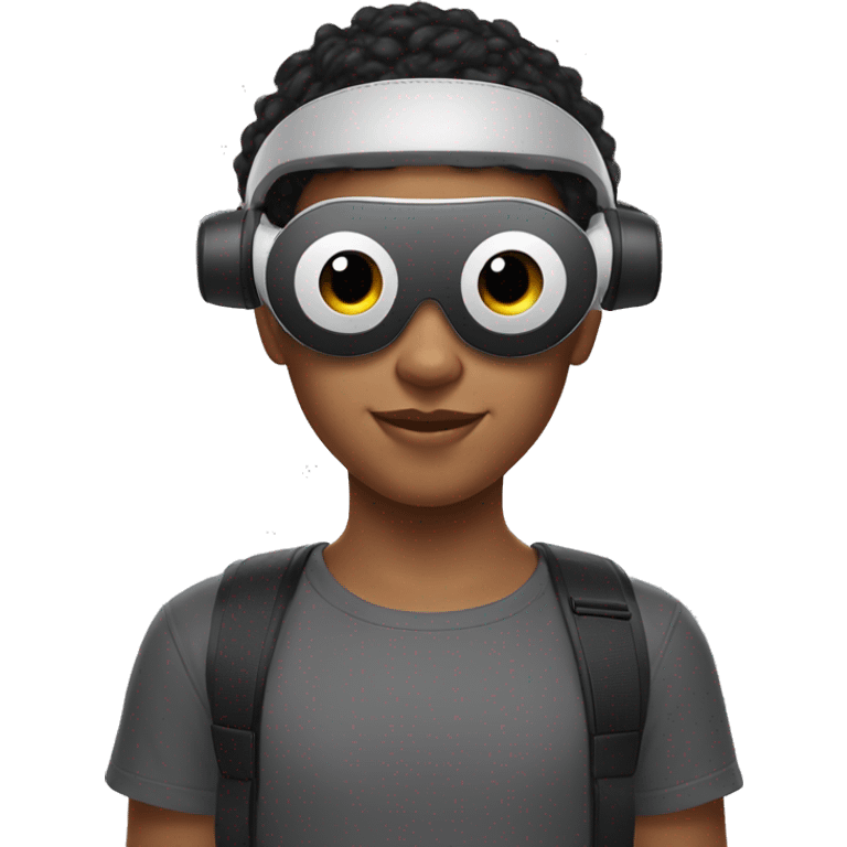 Lightskin teenager with oculus quest 2 emoji