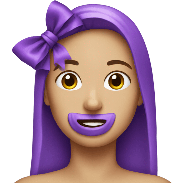 purple bow emoji