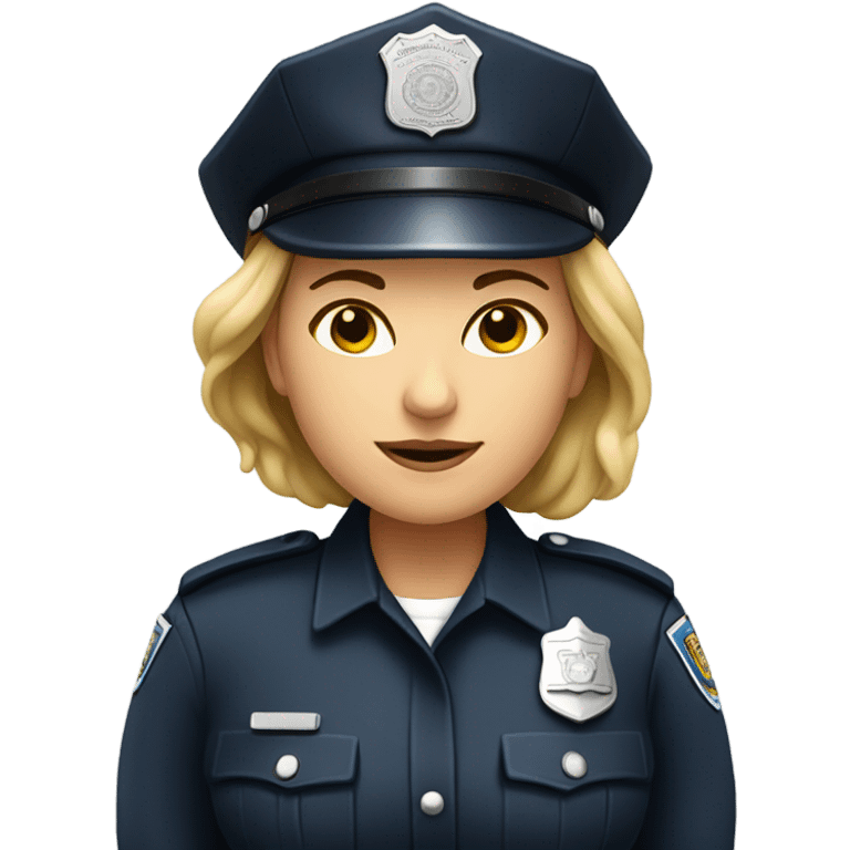  white police girl standing emoji