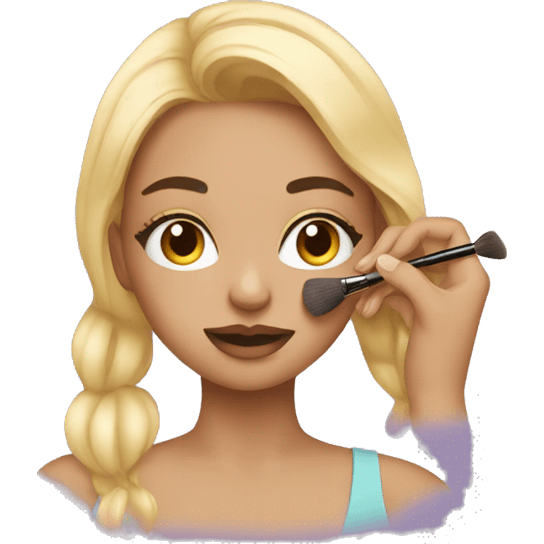 Girl doing make up  emoji