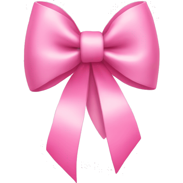 Pink bow with light pink heart emoji