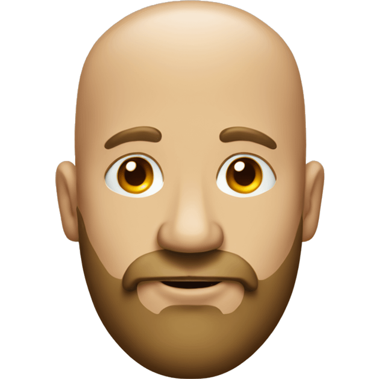 bald man with beard portrait and a red question mark emoji