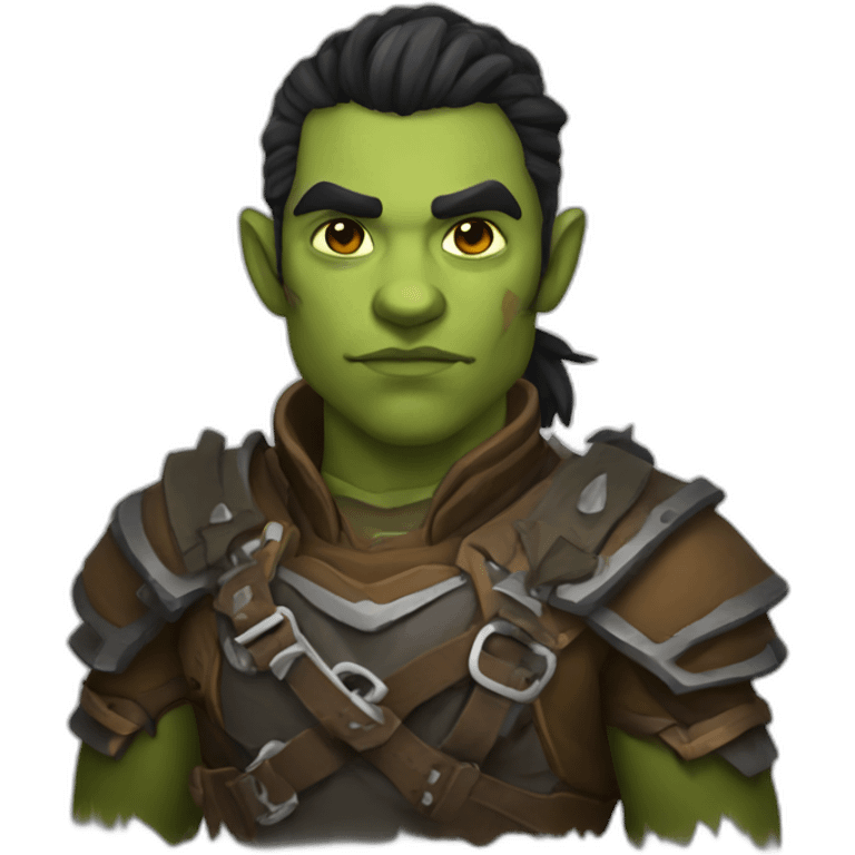 Bi-sexual half-orc ranger emoji