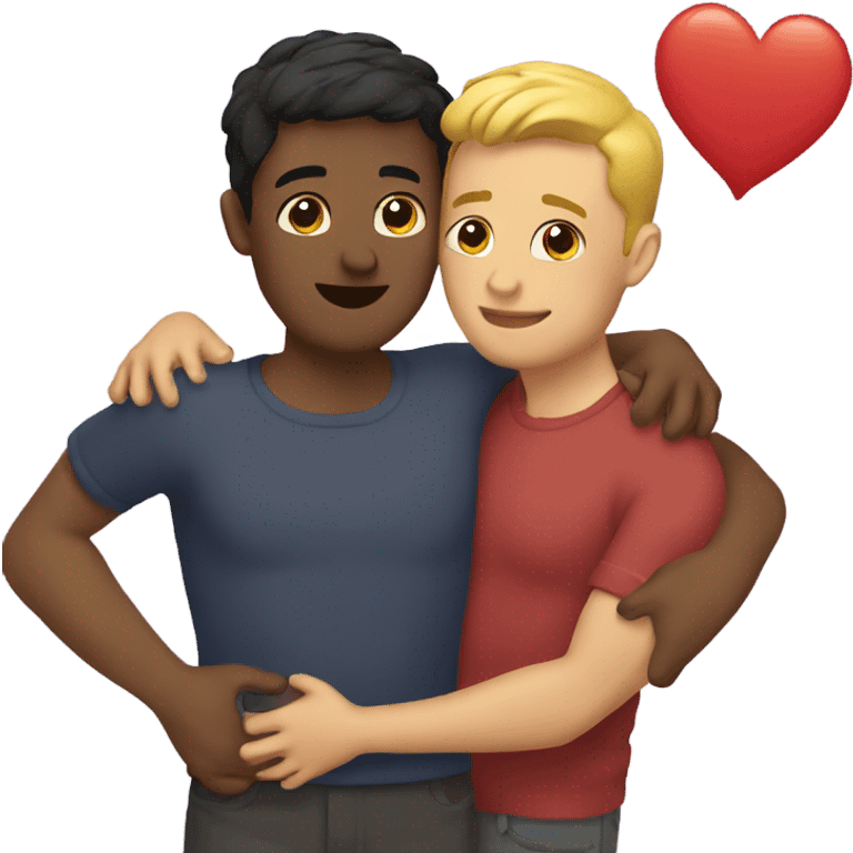 Gay couples hugging emoji