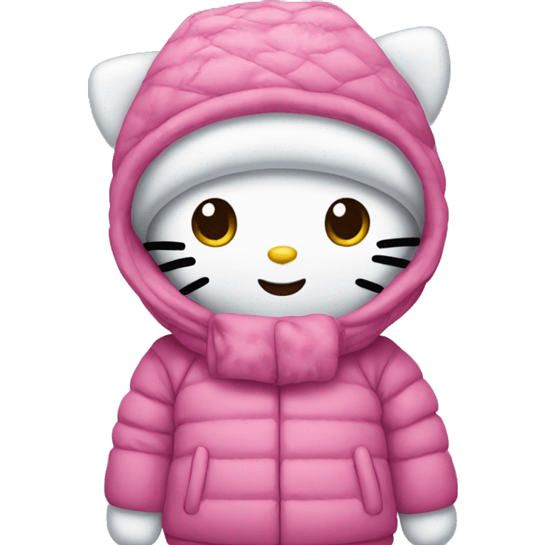 Hello kitty in the winter emoji