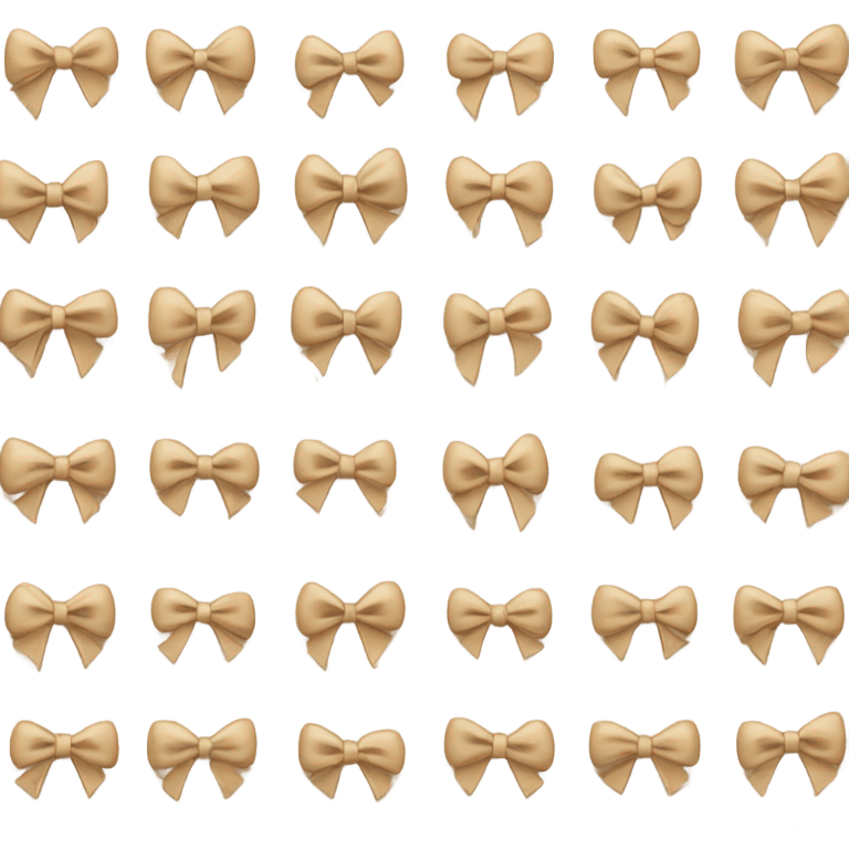 beige bows emoji