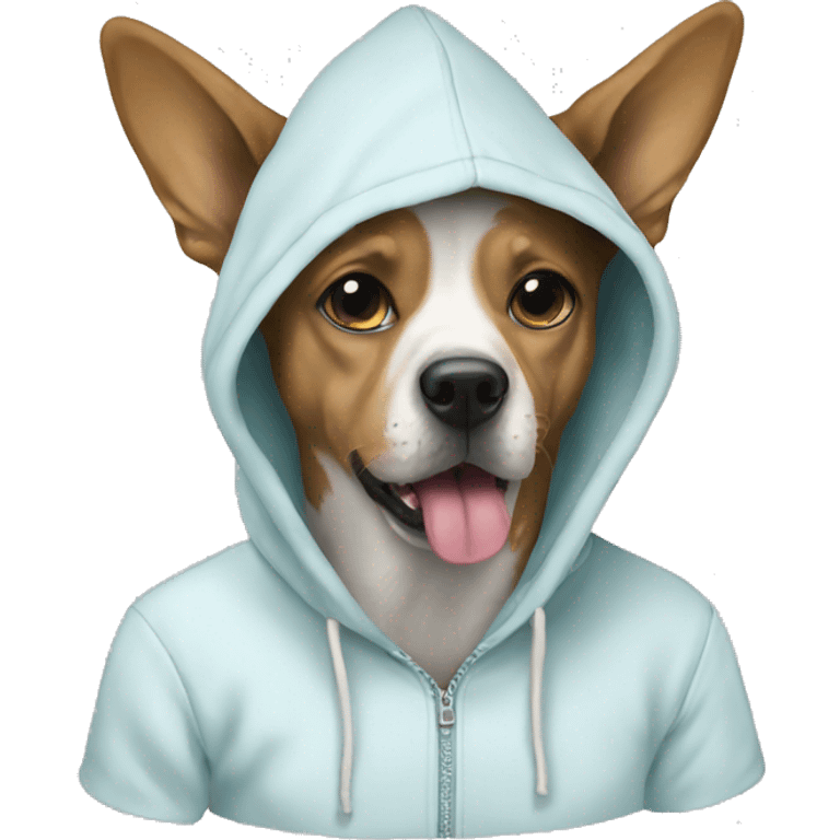 Dog eating hoodie emoji