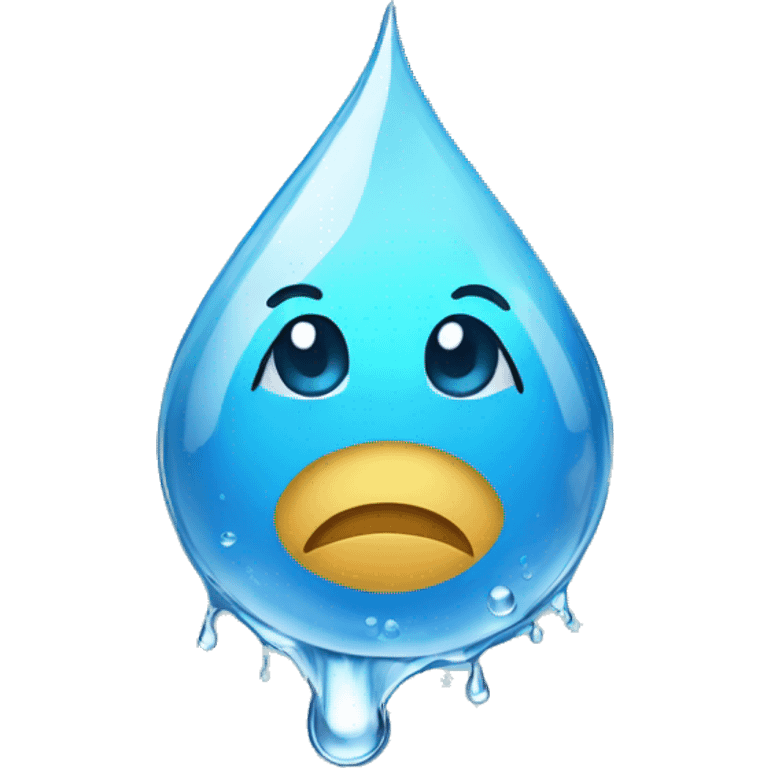 water droplet on face emoji