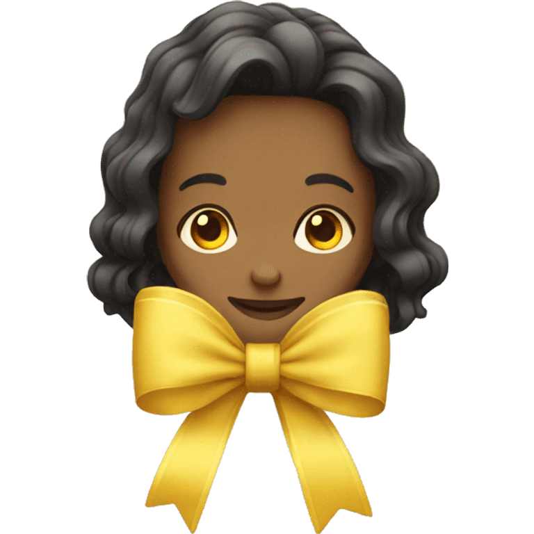 Yellow bow emoji