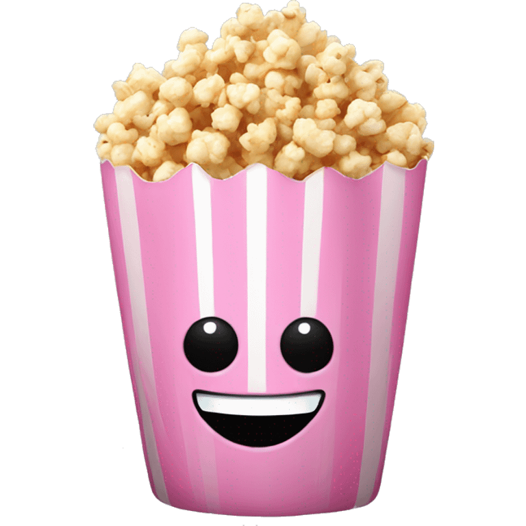 Pink popcorn emoji