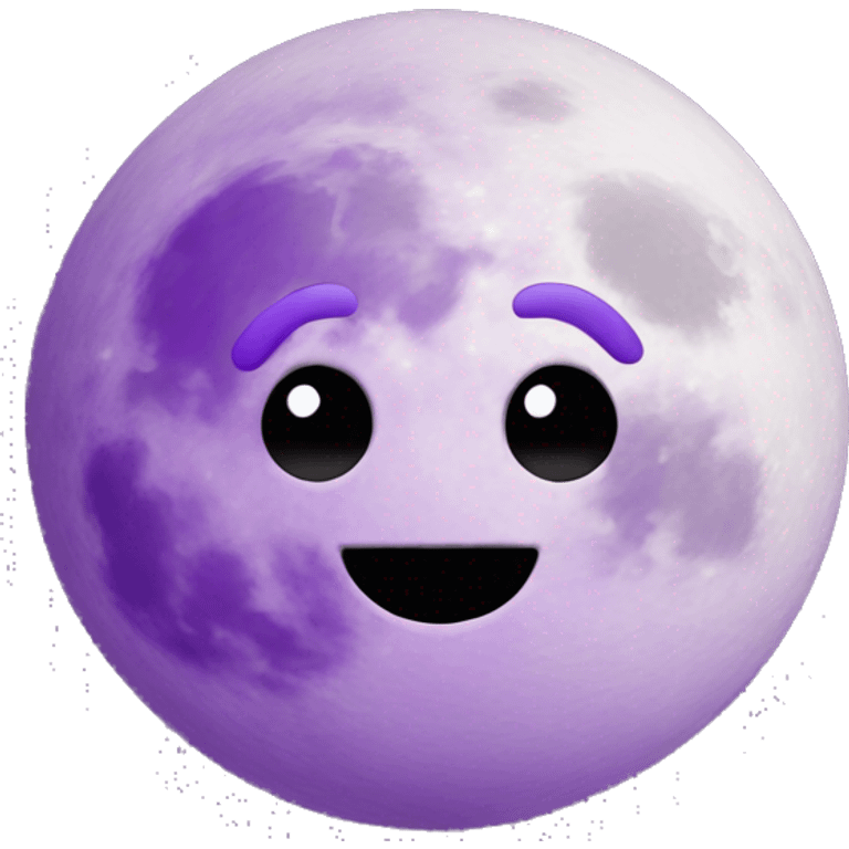 Moon with purple colour  emoji