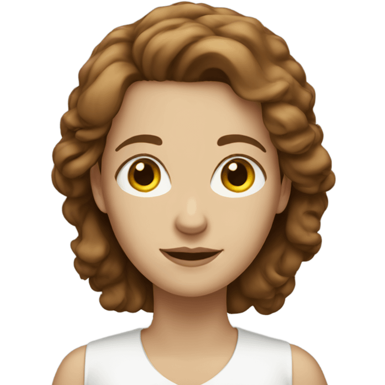  White woman with brown hair emoji