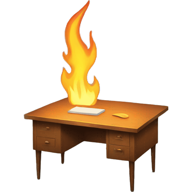 desk table on fire emoji