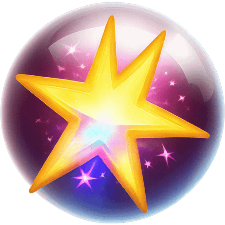 astral projection explosive star contained inside a ball emoji