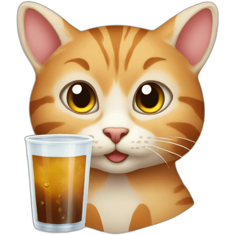 cat drink deer emoji