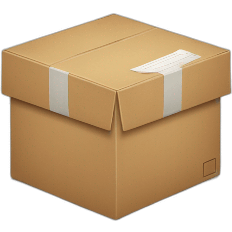 A package closed box with the word content written on it emoji