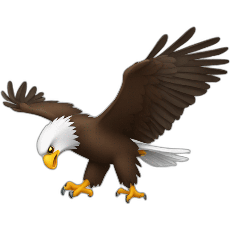 Making an eagle with 2 hands emoji