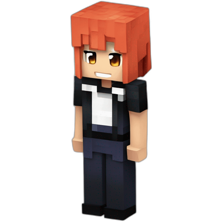 Kurosaki Ichigo estilo minecraft dando pulgar arriba emoji