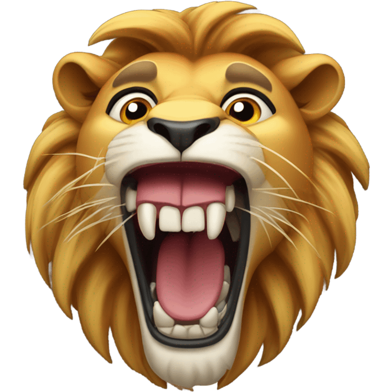 Lion screaming emoji