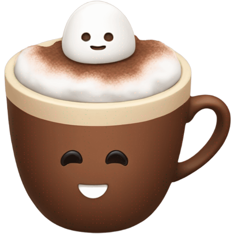 cocoa with marshmallow in cozy cup emoji