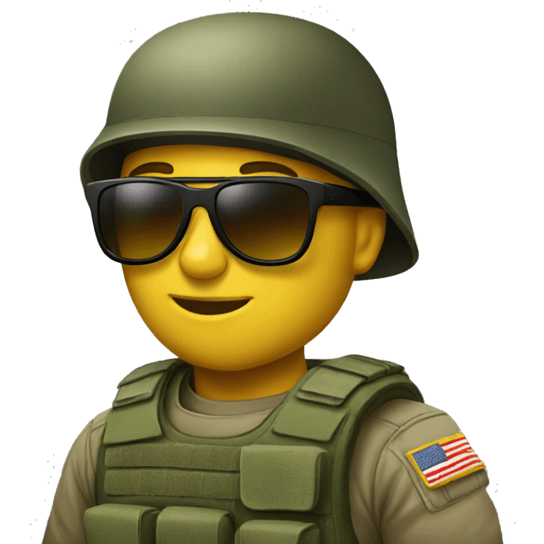 soldier in sunglasses emoji