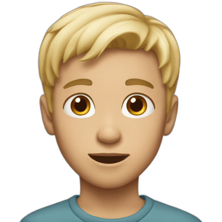 Blond boy short hair emoji