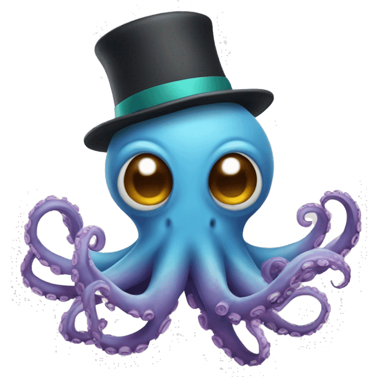 octopus wearing a funny hat emoji