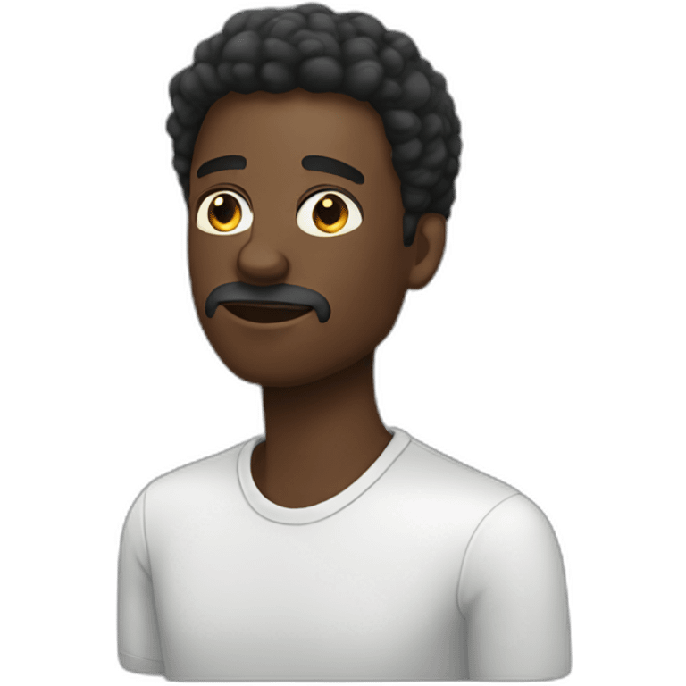 blacvk man reflexion emoji